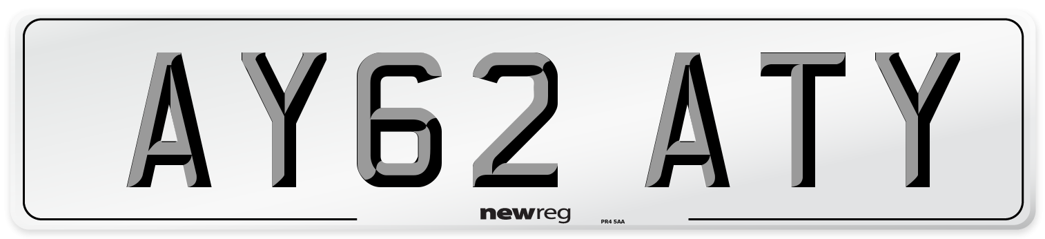 AY62 ATY Number Plate from New Reg